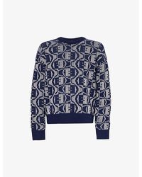 Acne Studios - Katch Intarsia-pattern Wool And Cotton-blend Jumper - Lyst
