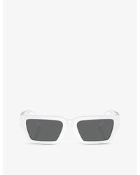 Versace - Ve4459 Rectangular-frame Acetate Sunglasses - Lyst