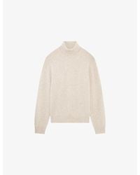 The Kooples - Turtleneck Relaxed-Fit Stretch Cashmere-Blend Jumper - Lyst