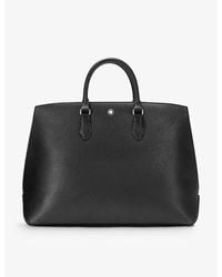 Montblanc - Sartorial Grained-leather Tote Bag - Lyst