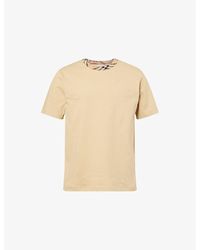Burberry - Check-Print Short-Sleeves Cotton-Jersey T-Shirt - Lyst