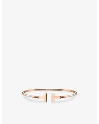 Tiffany & Co. - Tiffany T 18Ct Rose- Wire Bracelet - Lyst