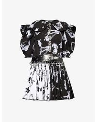 Chopova Lowena - Midday Graphic-pattern Cotton Mini Dress - Lyst