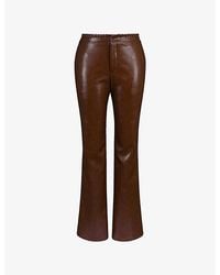 House Of Cb - Adara Flared-Leg Faux-Leather Trousers - Lyst