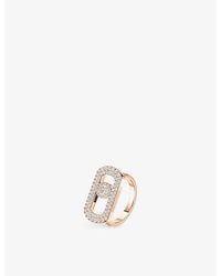 Messika - So Move Pavé 18Ct And 0.6Ct Diamond Ring - Lyst