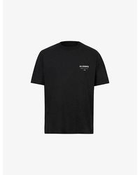AllSaints - Underground Logo-Print Relaxed-Fit Cotton T-Shirt - Lyst