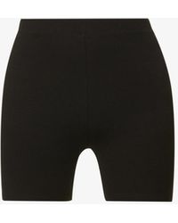 Joah Brown High-rise Slim-fit Stretch-woven Shorts - Black