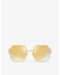 Versace - Ve2248 Geometric-frame Metal Sunglasses - Lyst