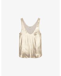 Zadig & Voltaire - Tarys Iridescent Satin Top - Lyst