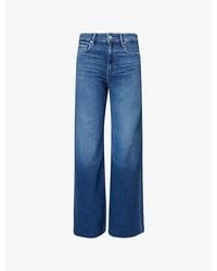 PAIGE - Anessa 31' Wide-Leg Stretch-Denim Blend Jeans - Lyst