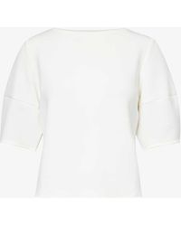 Spanx - Airessentials Round-neck Relaxed-fit Stretch-woven T-shirt - Lyst