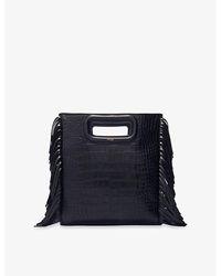 Maje - Fringed Mock-Croc Leather Cross-Body Bag - Lyst