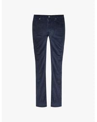 7 For All Mankind - Slimmy Corduroy Five-Pockets Straight-Leg Slim-Fit Stretch-Cotton Blend Jeans - Lyst