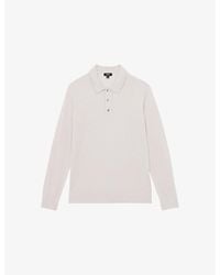 Reiss - Trafford Regular-Fit Long-Sleeve Merino-Wool Polo - Lyst