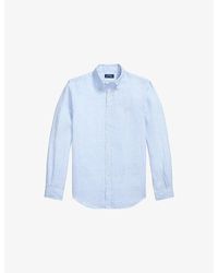 Polo Ralph Lauren - Stripe Logo-Embroidered Custom-Fit Linen Shirt - Lyst
