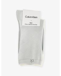 Calvin Klein - Ankle-Length Pack Of Two Mesh Socks - Lyst