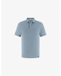 BOGGI - Short-Sleeved Piqué Cotton-Blend Polo Shirt - Lyst