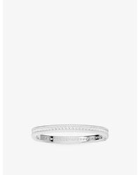 Apm Monaco - Monaco Rhodium Plated Alloy And Cubic Zirconia Bracelet - Lyst