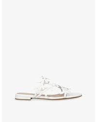 Gianvito Rossi - Flavia 05 Flat Leather Sandals - Lyst