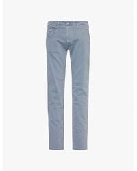 Replay - Anbass Slim-Fit Tapered-Leg Stretch-Cotton Trousers - Lyst