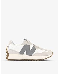 New Balance - 327 Logo-Embellished Suede And Shell Low-Top Trainers - Lyst