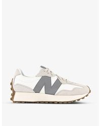 New Balance - 327 Logo-Embellished Suede And Shell Low-Top Trainers - Lyst