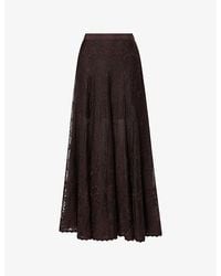 ME+EM - A-Line Lace-Tulle Maxi Skirt - Lyst
