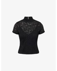PAIGE - June Lace Stretch-Woven Top - Lyst