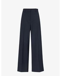 Weekend by Maxmara - Vy Visivo Wide-leg Mid-rise Wool Trousers - Lyst