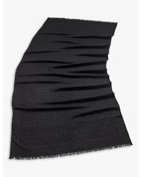 BVLGARI - Lettere Maxi Brand-pattern Wool And Silk Stole - Lyst