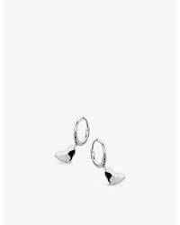 Monica Vinader - Heart Drop 18Ct-Plated Vermeil Sterling- Huggie Earrings - Lyst