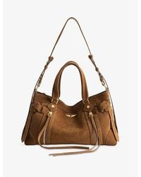 Zadig & Voltaire - Madison Small Suede Top-Handle Bag - Lyst