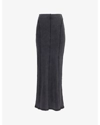 Daily Paper - Nalia Ribbed High-rise Stretch-cotton Maxi Skirt - Lyst