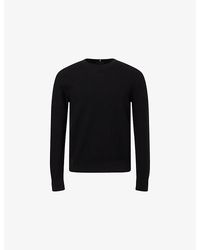 Moncler - Crewneck Logo-Patch Cotton Jumper - Lyst