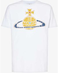 Vivienne Westwood - Time Machine Brand-print Cotton-jersey T-shirt - Lyst