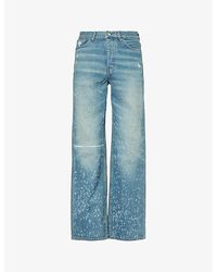 Amiri - Shotgun baggy Distressed Relaxed-fit Wide-leg Jeans - Lyst