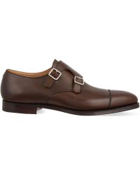 Crockett & Jones Lowndes Double Monk Shoes - Brown