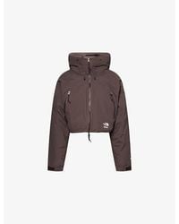 The North Face - X Skims Cropped Hooded Shell-Down Jacket - Lyst