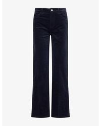 PAIGE - Leenah 32In Flared-Leg Stretch Cotton-Blend Trousers - Lyst