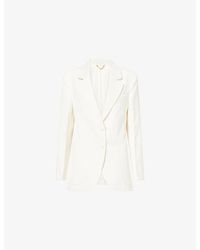 Victoria Beckham - Katherine Single-Breasted Woven Blazer - Lyst