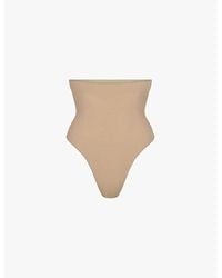 Skims - Seamless Sculpt High-Rise Stretch-Woven Thong - Lyst
