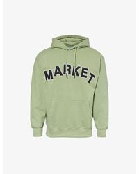 Market - Community Garden Brand-appliqué Cotton-jersey Hoody - Lyst