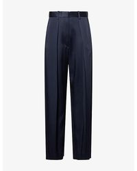 Victoria Beckham - Cecilia Crepe-Back Satin Trousers - Lyst