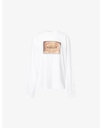Acne Studios - Bow Logo Long-Sleeve Cotton T-Shirt - Lyst