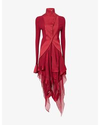 Marc Le Bihan - Fitted Ruffle Woven Jacket - Lyst