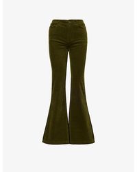 PAIGE - Genevieve Flared-leg Mid-rise Stretch-corduroy Jeans - Lyst