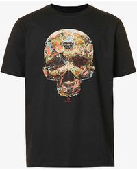 PS by Paul Smith - Skull Sticker Graphic-print Organic-cotton T-shirt - Lyst