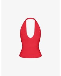 Skims - Smooth Layers Halterneck Modal-Jersey Top - Lyst