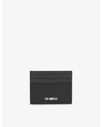 The Kooples - Branded Leather And Canvas Card Holder - Lyst