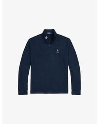Polo Ralph Lauren - Logo-Embroidered Half-Zip Cotton Jumper - Lyst